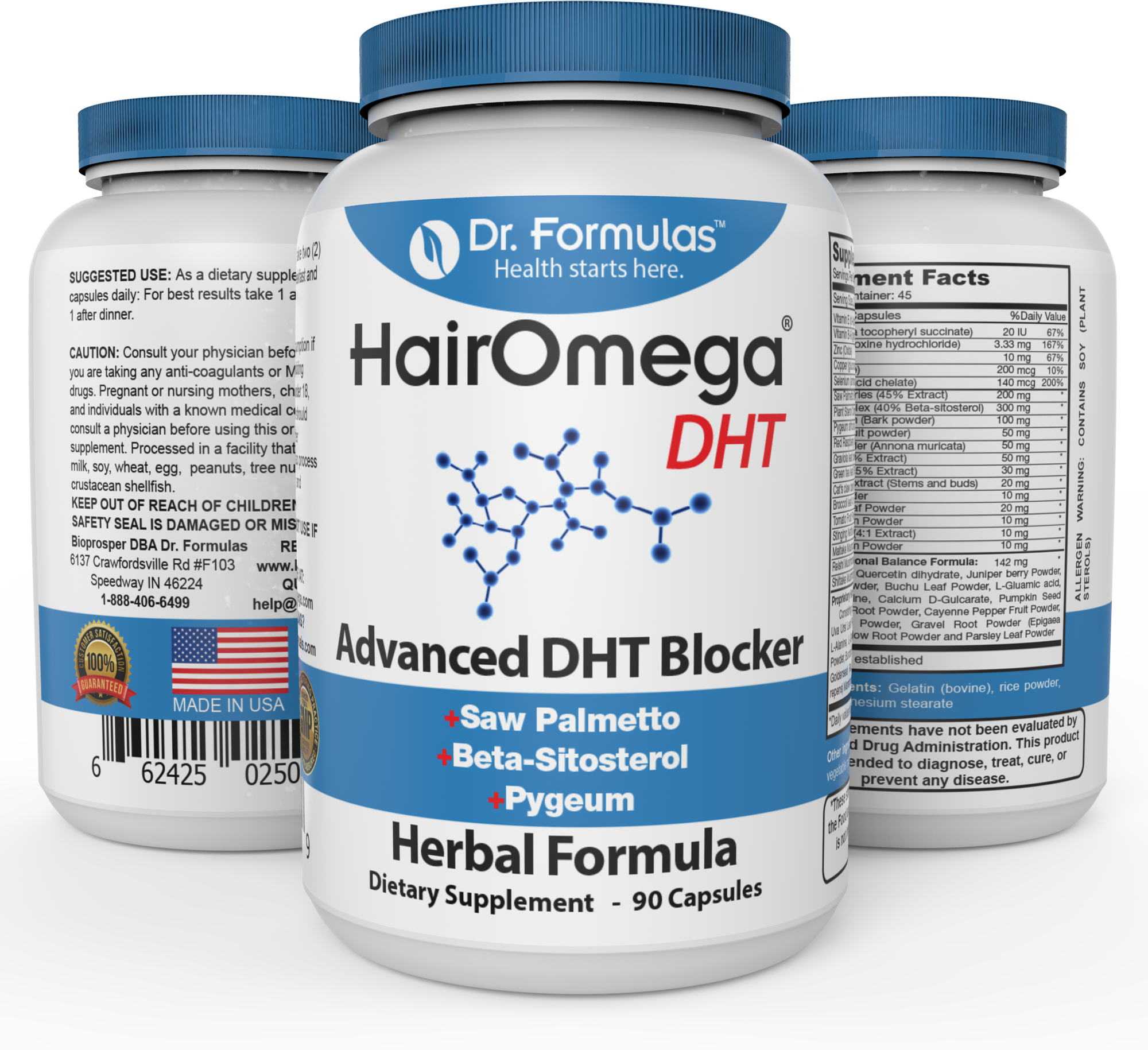 HairOmega DHT Blocker and Hair Growth Pills Vitamins for Hair Loss